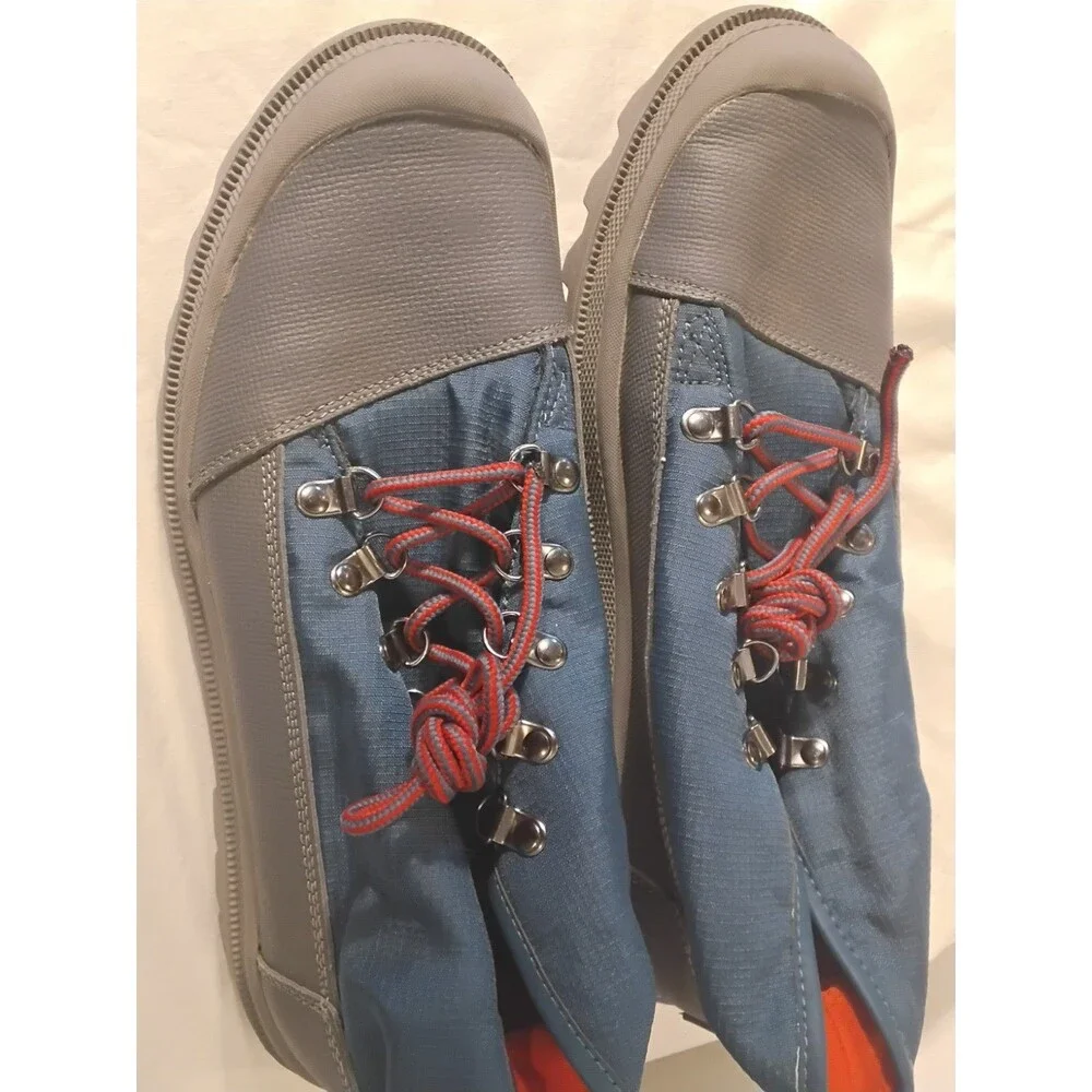 TOMS Cordova Boots Castlerock Gray Legion Blue Ripstop Men’s 9 Excellent